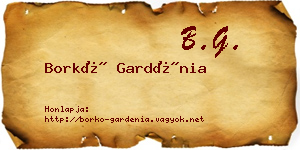 Borkó Gardénia névjegykártya